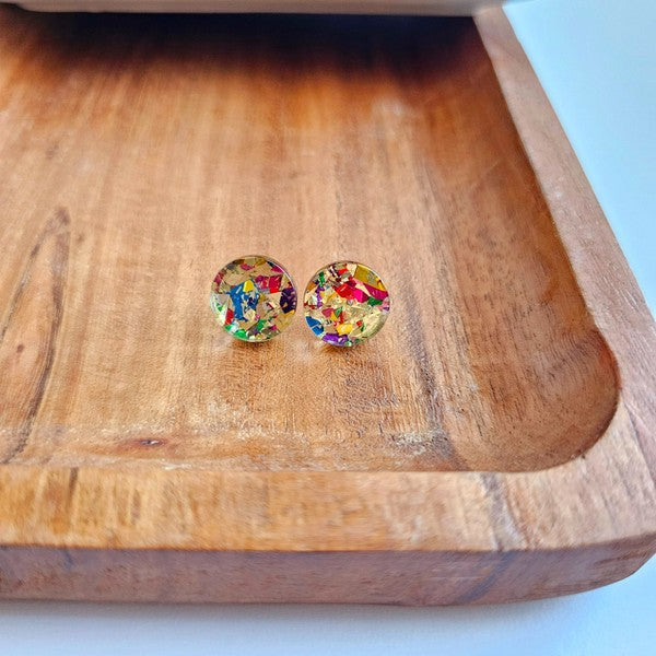 Sophie Studs - Gold Sparkle Earrings