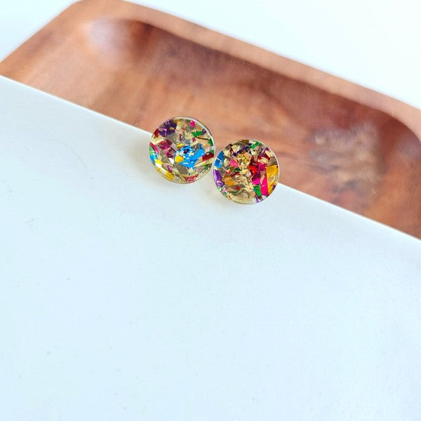 Sophie Studs - Gold Sparkle Earrings