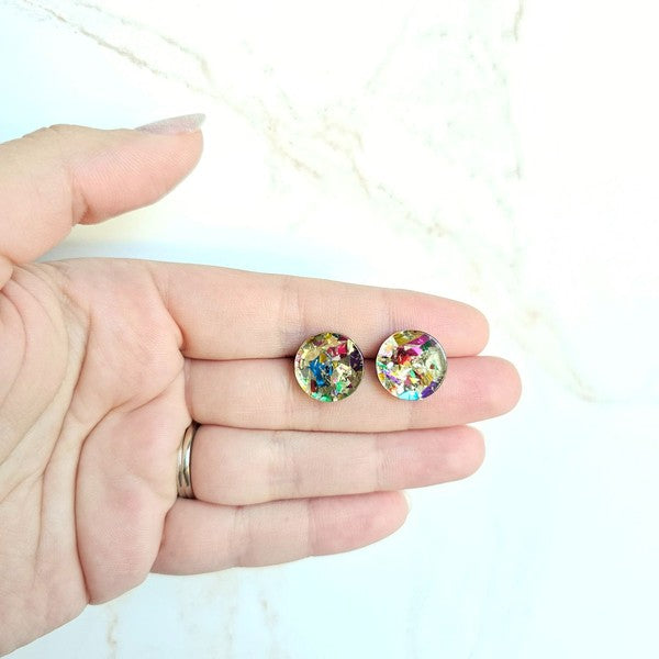 Sophie Studs - Gold Sparkle Earrings