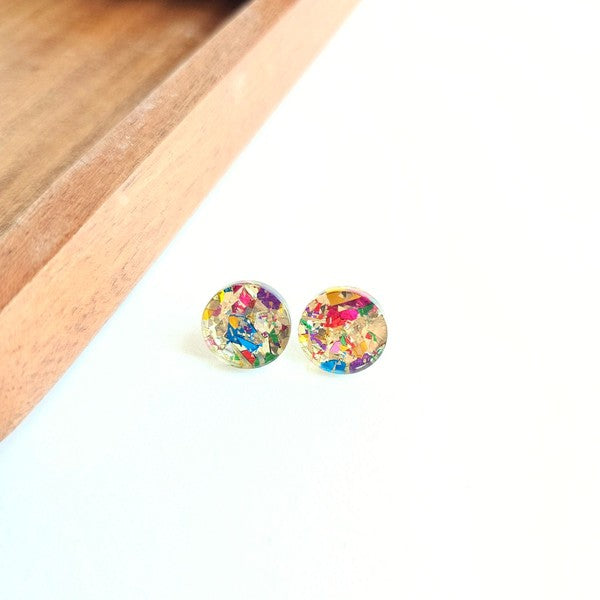 Sophie Studs - Gold Sparkle Earrings