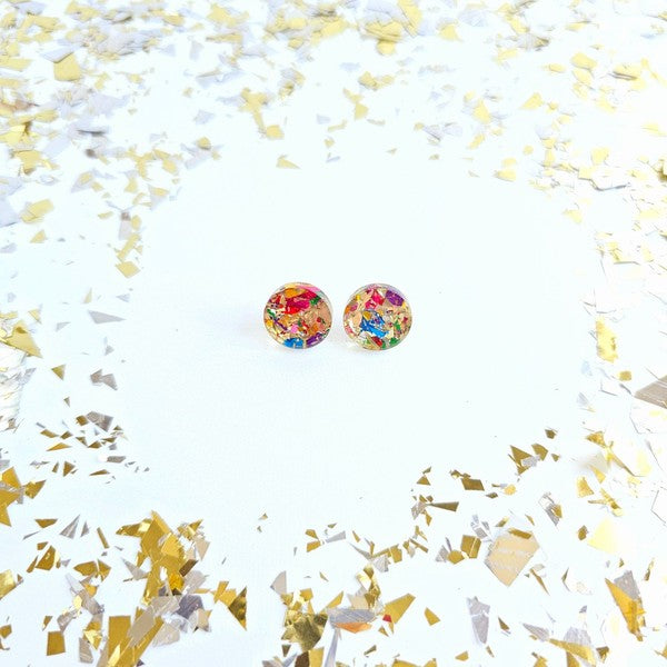 Sophie Studs - Gold Sparkle Earrings