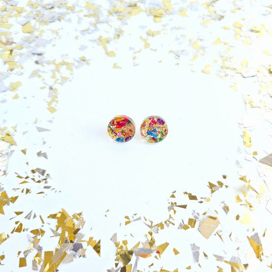 Sophie Studs - Gold Sparkle Earrings