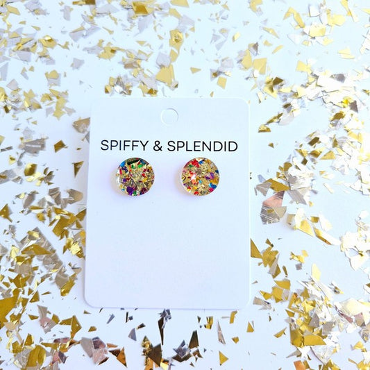 Sophie Studs - Gold Sparkle Earrings