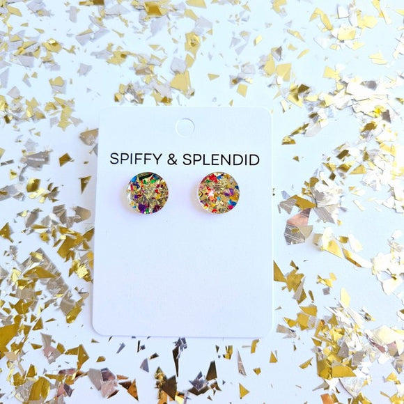 Sophie Studs - Gold Sparkle Earrings