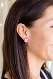 Sophie Studs - Pink Sparkle Earrings