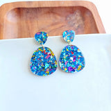 Penelope - Blue Sparkle Earrings