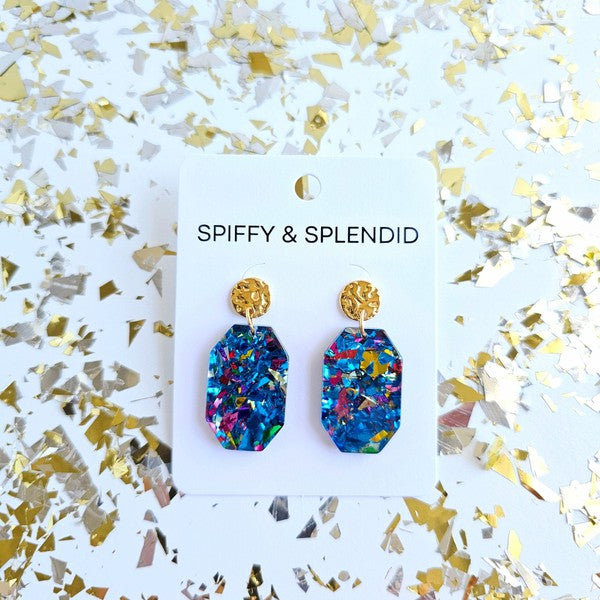 Lexi - Blue Sparkle Earrings
