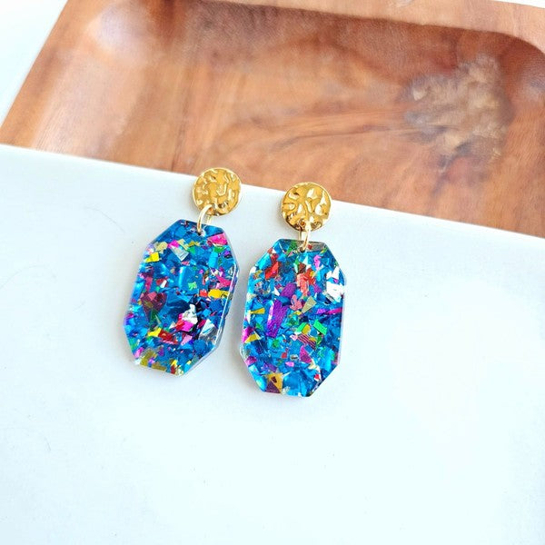 Lexi - Blue Sparkle Earrings