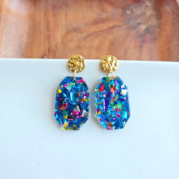 Lexi - Blue Sparkle Earrings