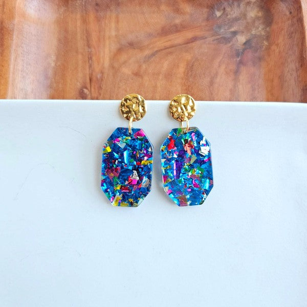Lexi - Blue Sparkle Earrings