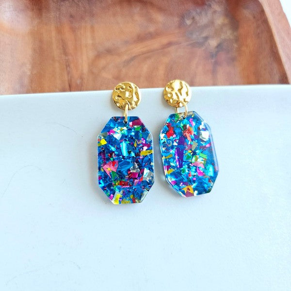Lexi - Blue Sparkle Earrings