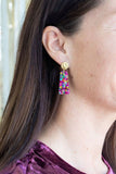 Mia Mini - Pink Sparkle Earrings