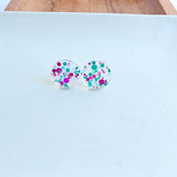 Sophie Studs - Blue Violet Confetti Earrings