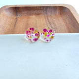 Sophie Studs - Pink Confetti Earrings