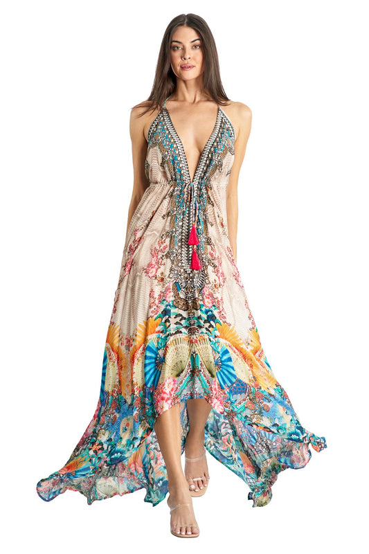 La Moda Resort Halter 3-Way Wear Maxi Dress #4