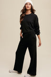 Knit Sweat Top and Pants Athleisure Lounge Sets-3 Colors