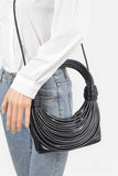 Metallic Layer Roping Top Handle Bag- 4 Colors