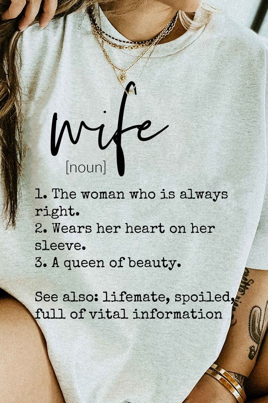 DEFINITION OF A WIFE GRAPHIC TEE-5 COLORS