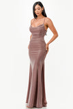 Sparking Jacquard Cowl Neck Long Dress-7 Colors