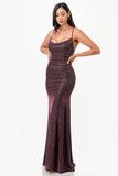 Sparking Jacquard Cowl Neck Long Dress-7 Colors