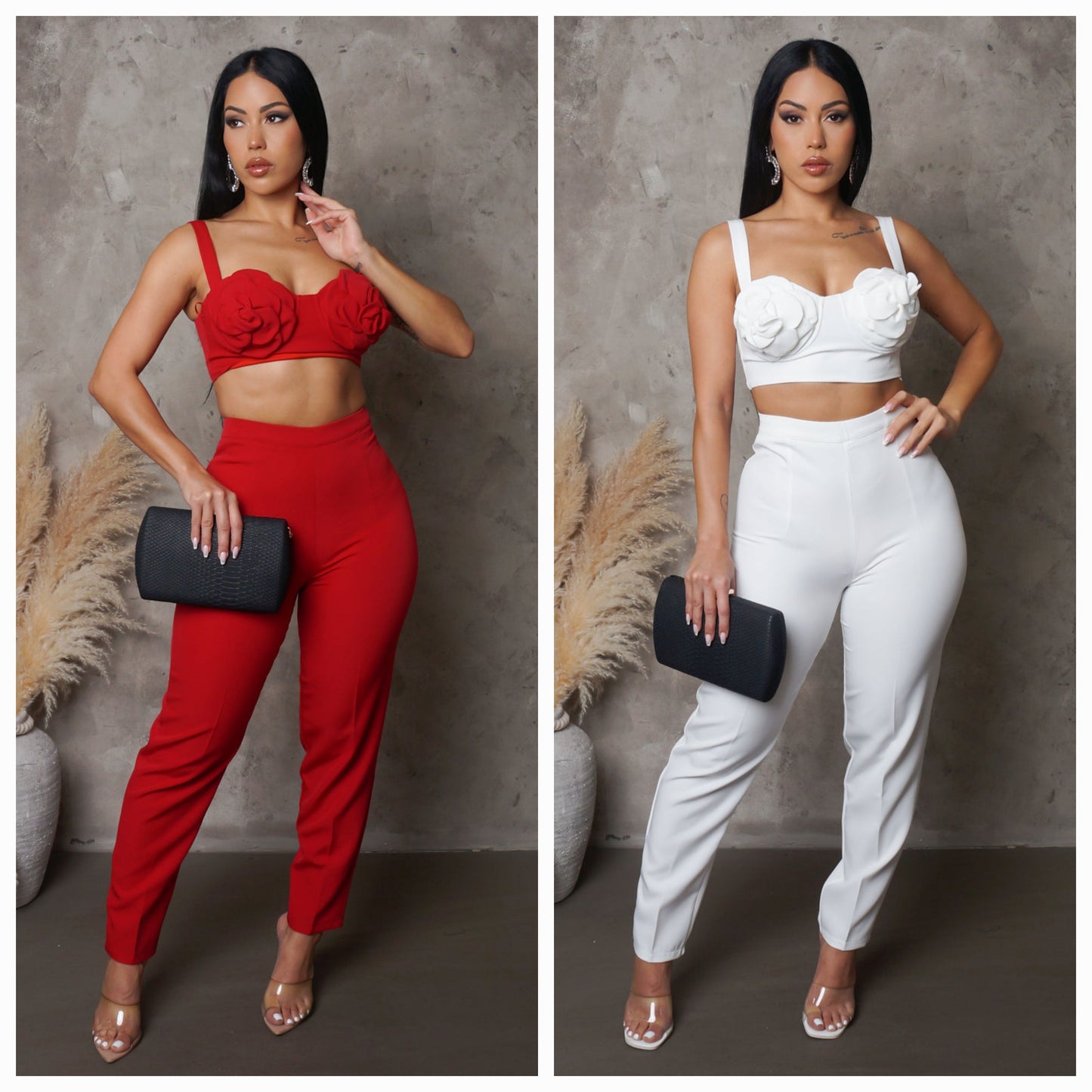 Flower Top & Pants Set