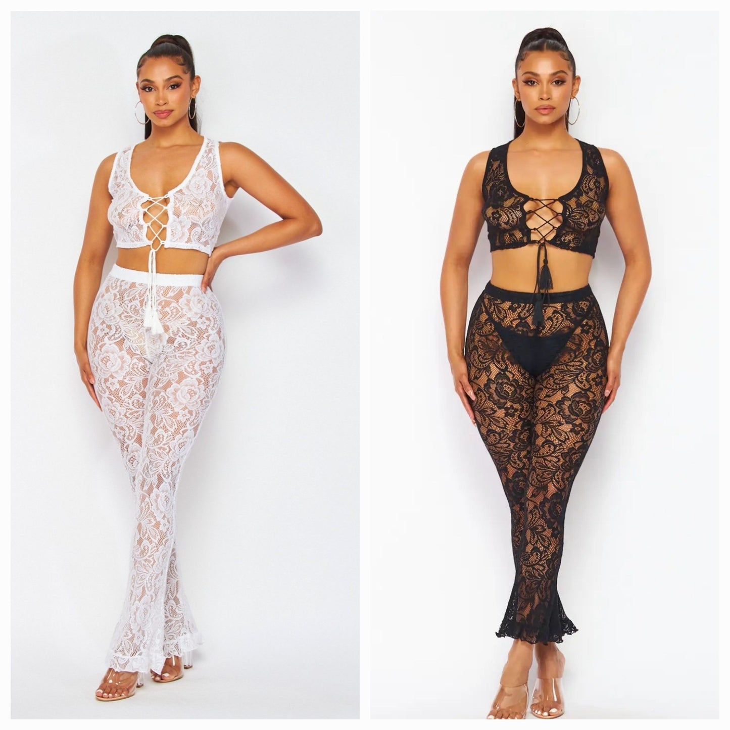 Sexy Lace See-Thru Lingerie Set