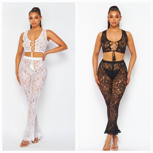 Sexy Lace See-Thru Lingerie Set