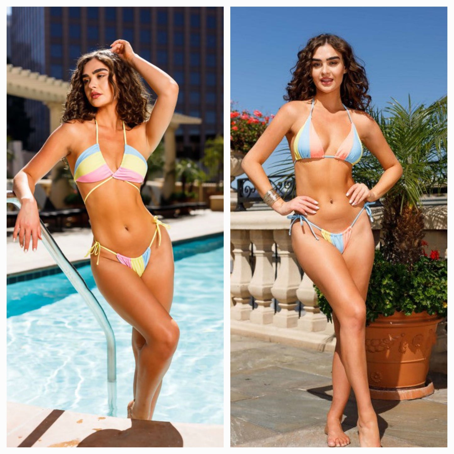 Multi Color Two Way Bikini Set