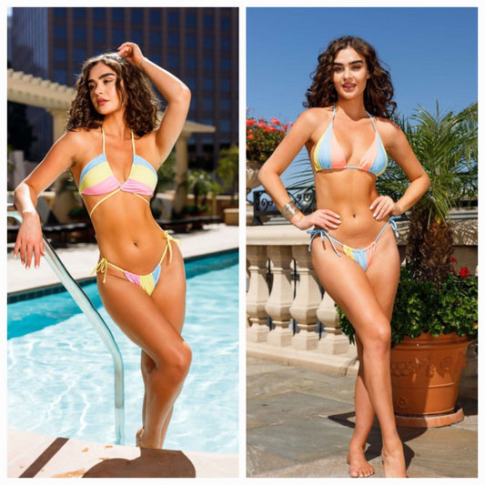 Multi Color Two Way Bikini Set