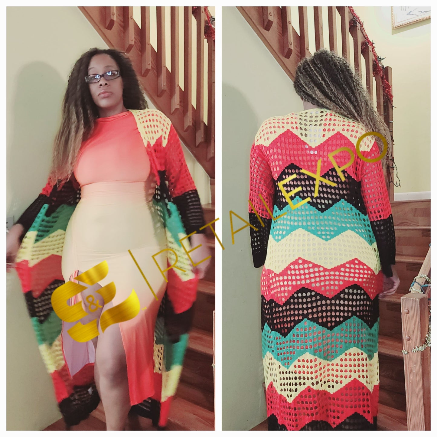 Rasta Reggae Jamaican Long Cardigan/Kimono