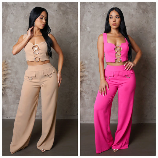 Diamond Ringed Pants Set