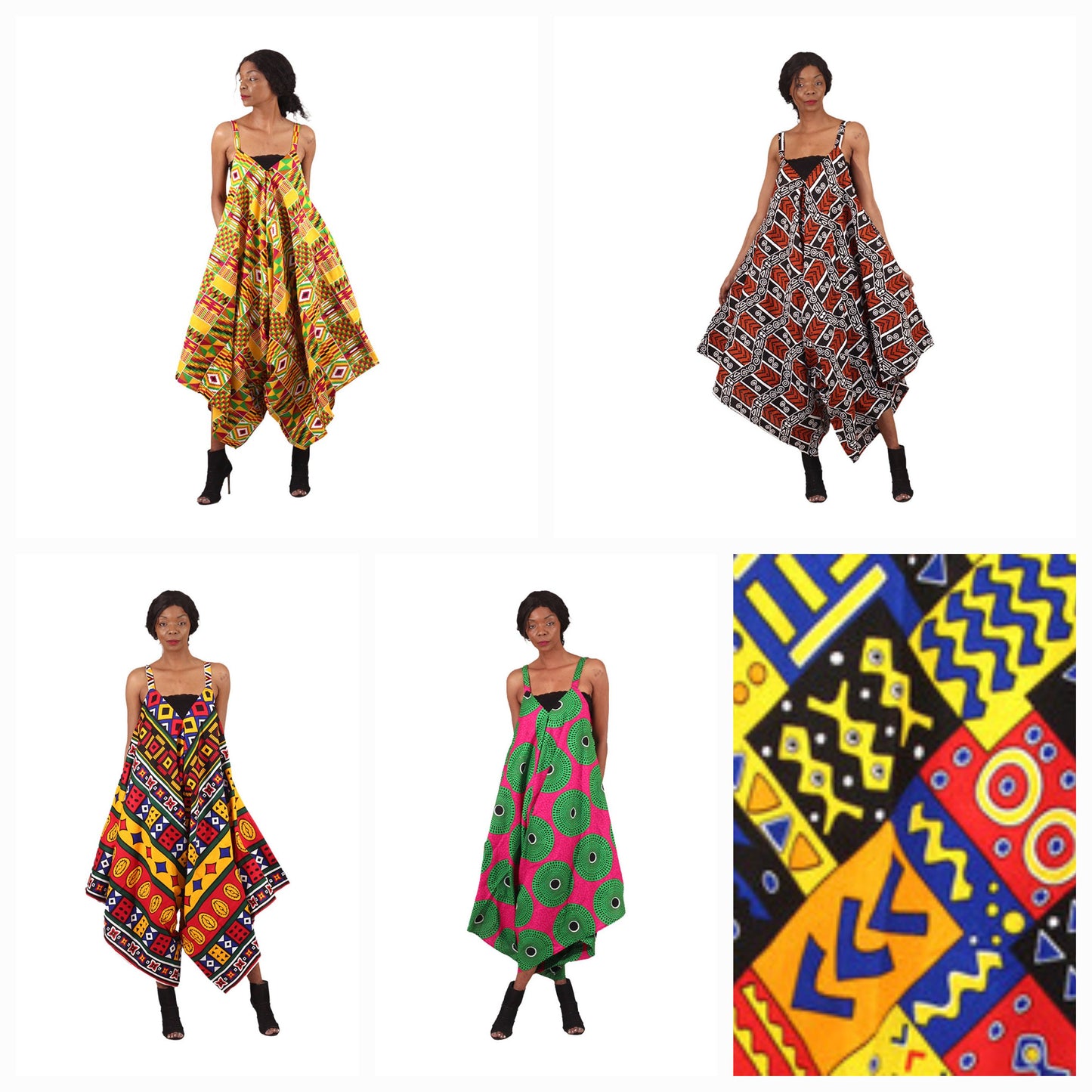 Shanti Bold African Ankara Print Jumpsuit