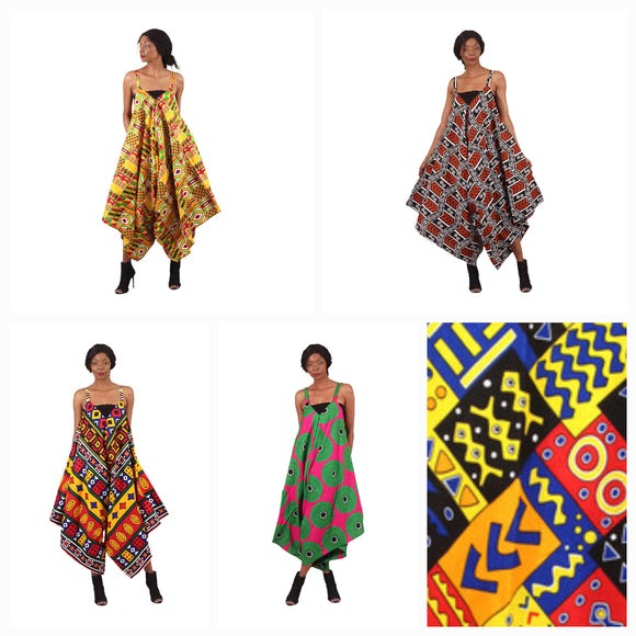 Shanti Bold African Ankara Print Jumpsuit