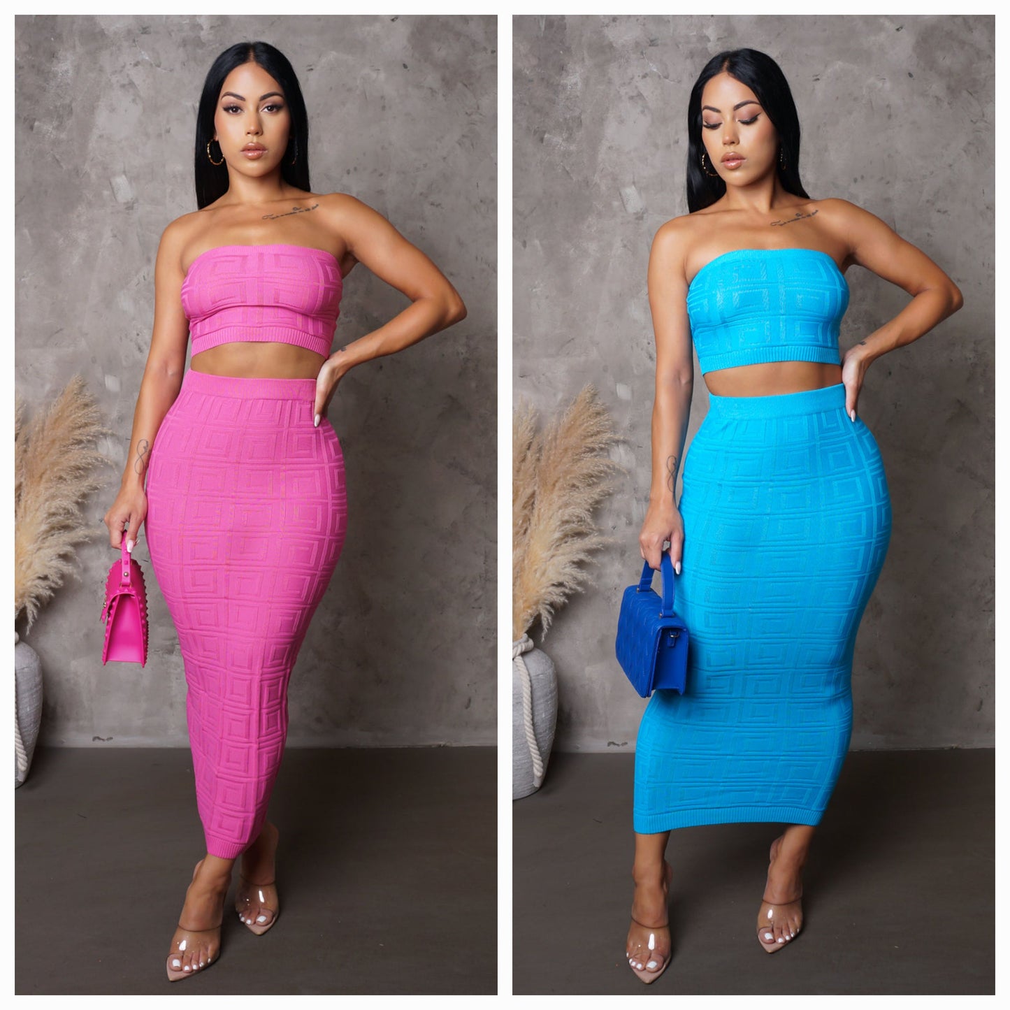 Midi Skirt & Tube Top Set