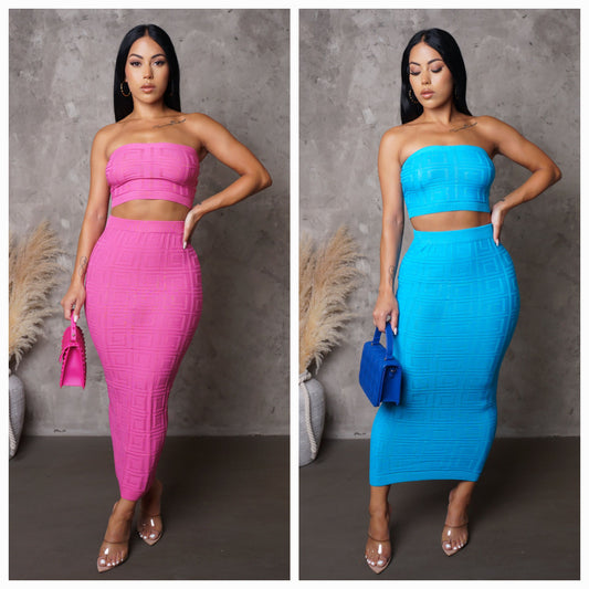 Midi Skirt & Tube Top Set
