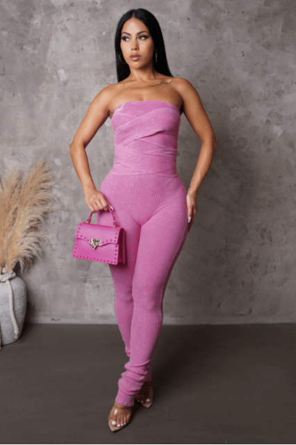 "Tie Me Up" Multi-Wear Ribbed Jumpsuit