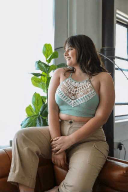 Plus Size Crochet Lace High Neck Bralette (5 Colors)
