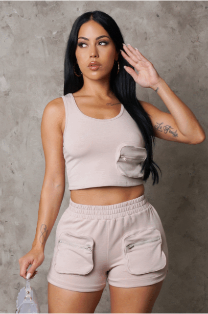 Pocketed Shorts & Top Set