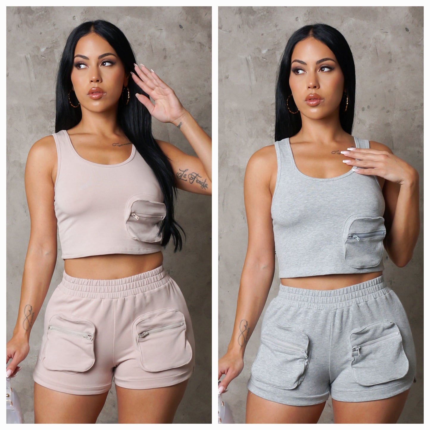 Pocketed Shorts & Top Set