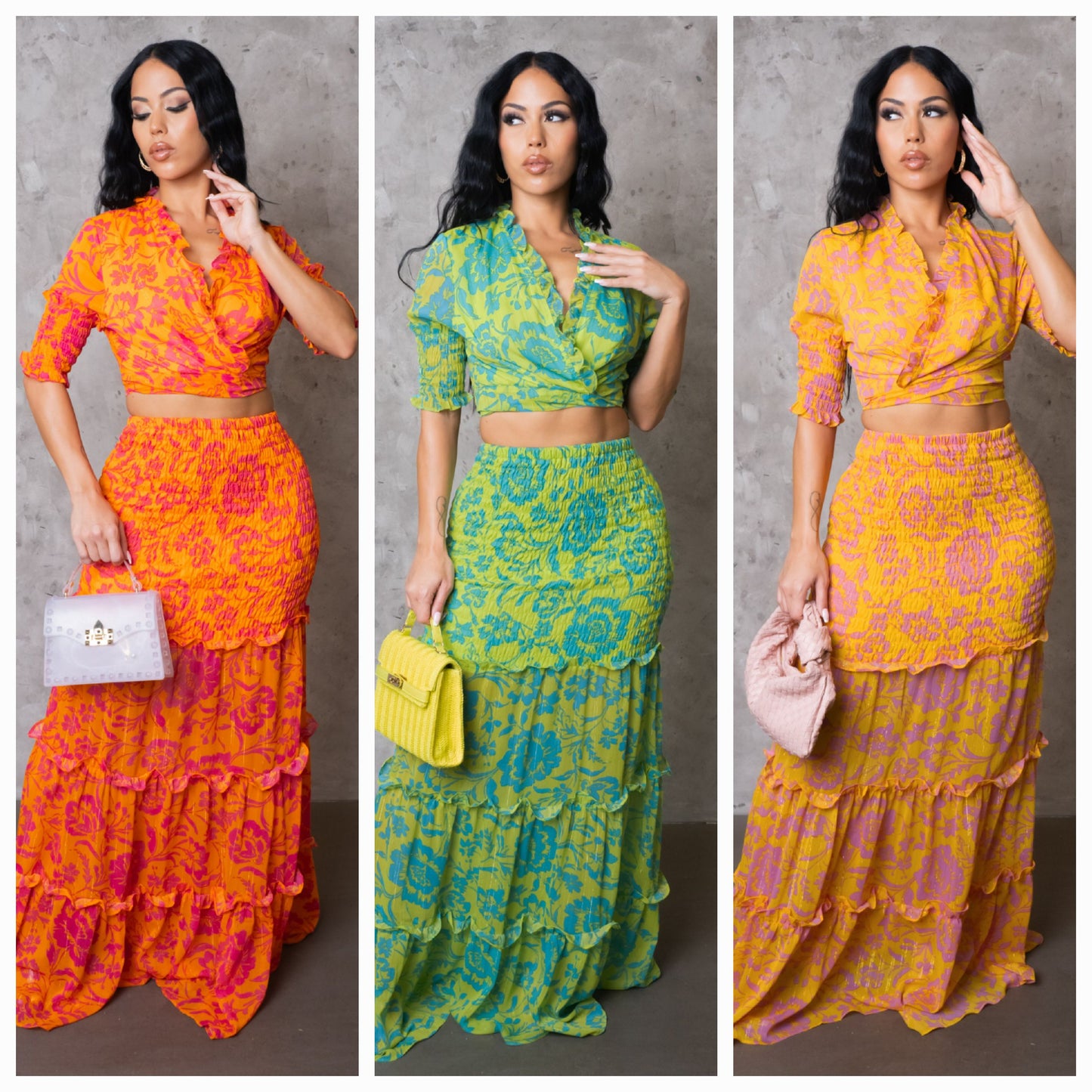 Vacation Tiered Skirt & Top Set