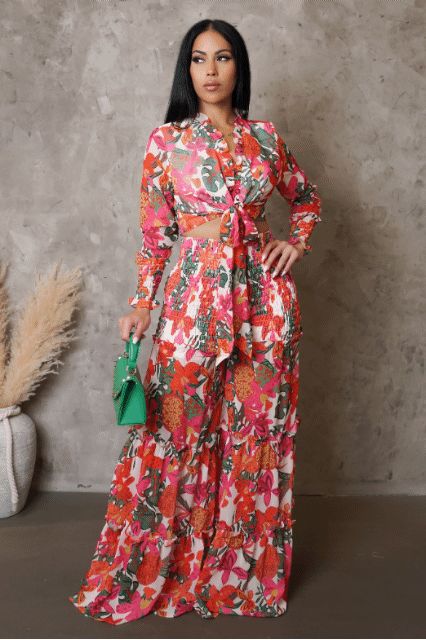 Ruffled Up Vacation Pants Set