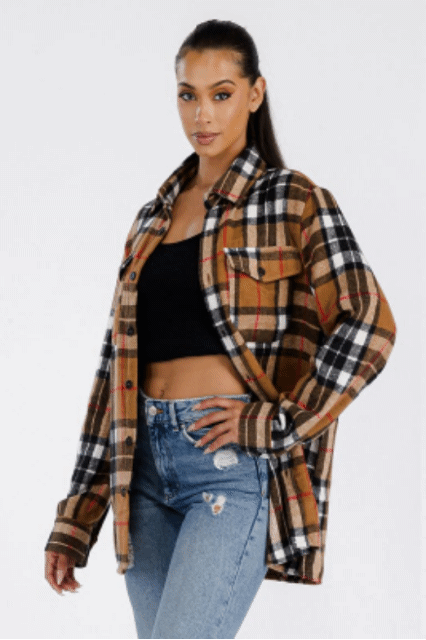 Boyfriend Brushed Flannel Shacket (5 Colors)