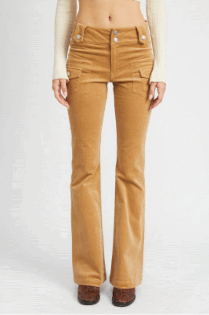 LOW RISE PANTS WITH BELL BOTTOM