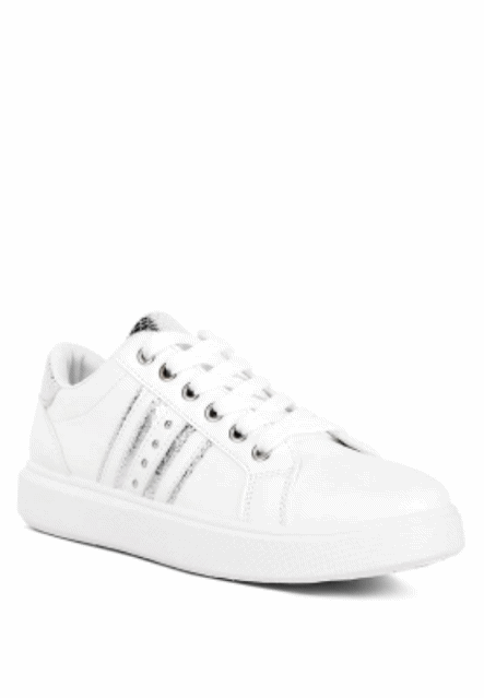 Claude Faux Leather Back Panel Detail Sneakers- 3 Colors