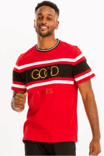 Good Vibes 3D Design Print Gold Foil- 5 Colors