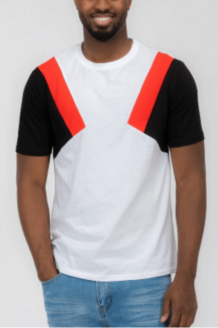 Weiv Men's Color Block Short Sleeve T-Shirt- 4 Colors