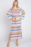 Multi-Color Stripe Maxi Skirt