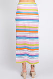 Multi-Color Stripe Maxi Skirt