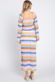 Multi-Color Stripe Maxi Skirt