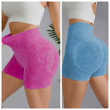 High Waist Seamless Mineral Washed Body Contouring Shorts (Special Sale)